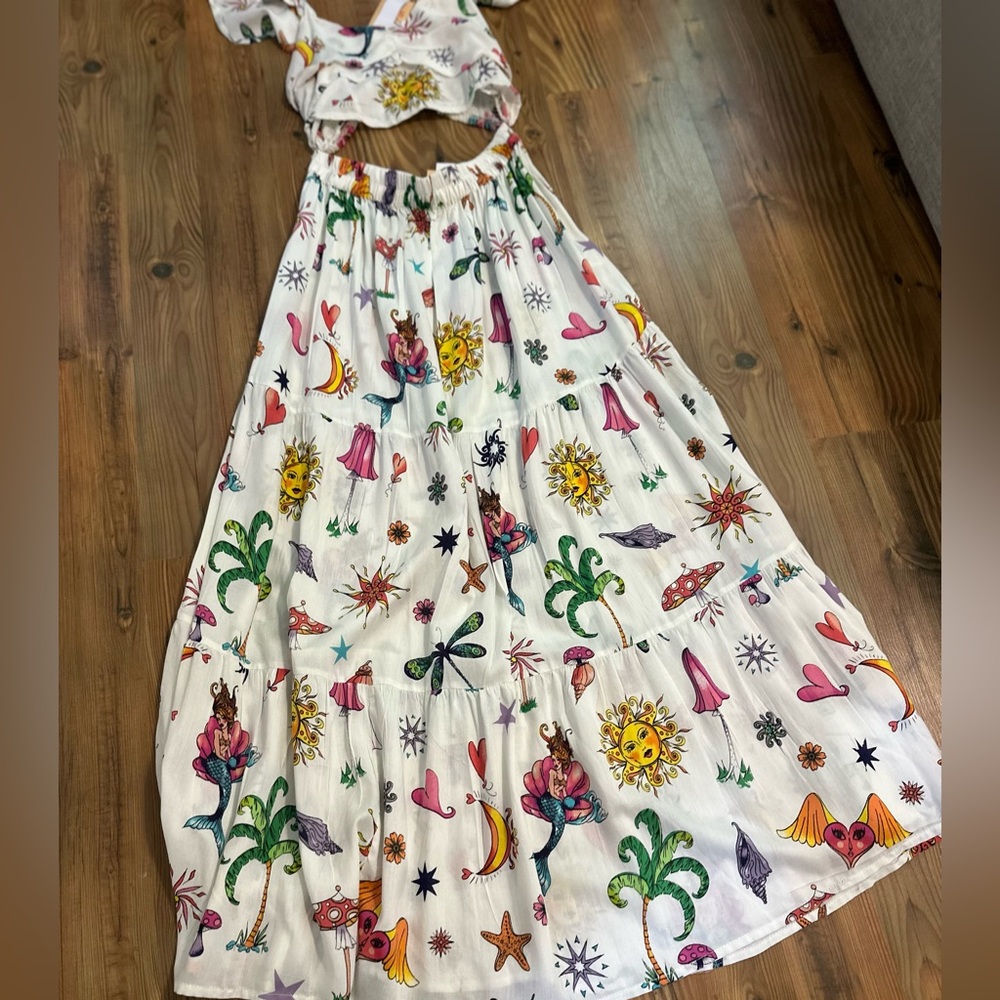 🆕 2PC WOMEN'S GIRL SOUL CROP TOP & TIERED SKIRT SET - Picture 7 of 7